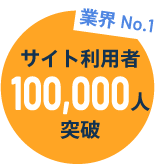 サイト利用者100,000人突破